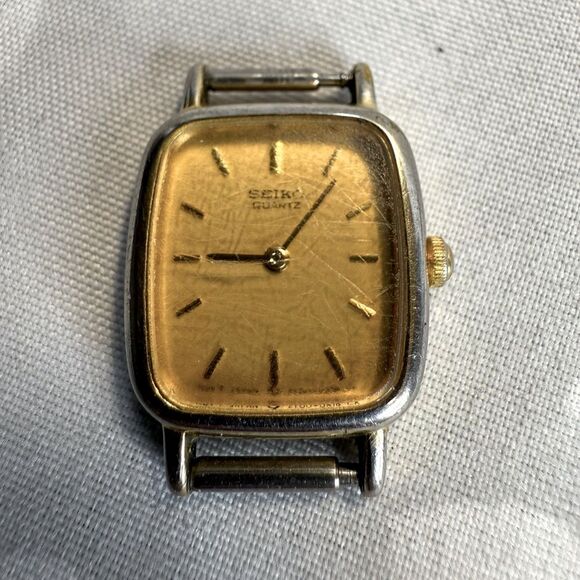 Vintage Seiko Gold Watch. No Band. New Battery. - Picture 1 of 3